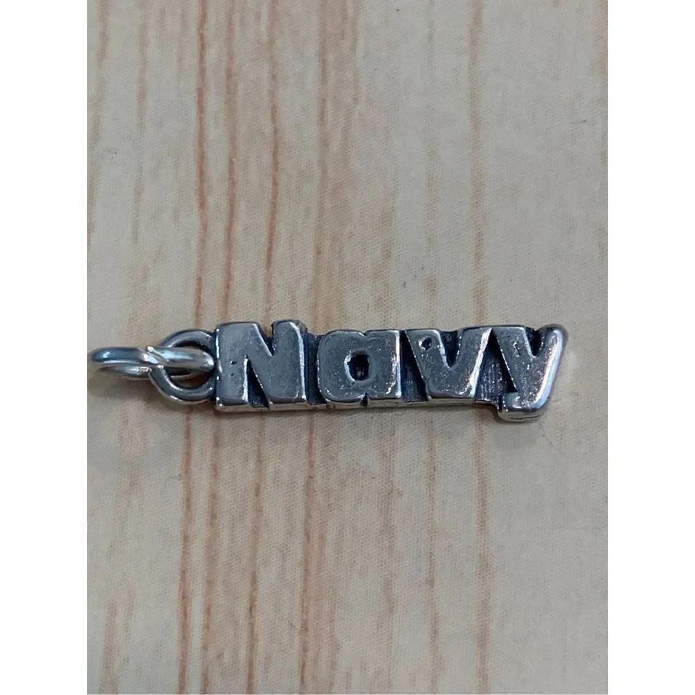 .925 Navy Sterling Silver Jewelry Charm